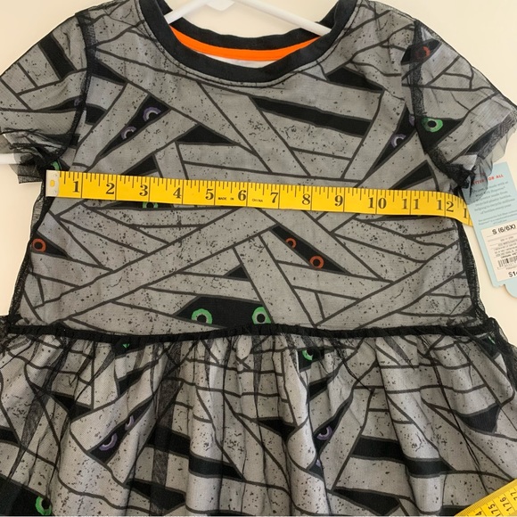 Cat & Jack Halloween season spooky mummy dress, girls’ 6/6X,‎ new with tags - Picture 13 of 14